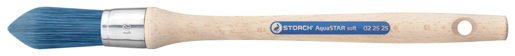 Storch Kapselpinsel AquaSTAR spitz 21 mm soft blau Nickel Holz Premium #022521